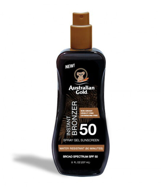 SPF 50 SPRAY GEL WITH BRONZER